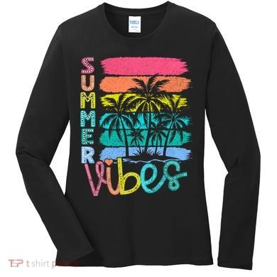 Summer Vibes Lake Days Hello Summer Women's Long Sleeve Shirt