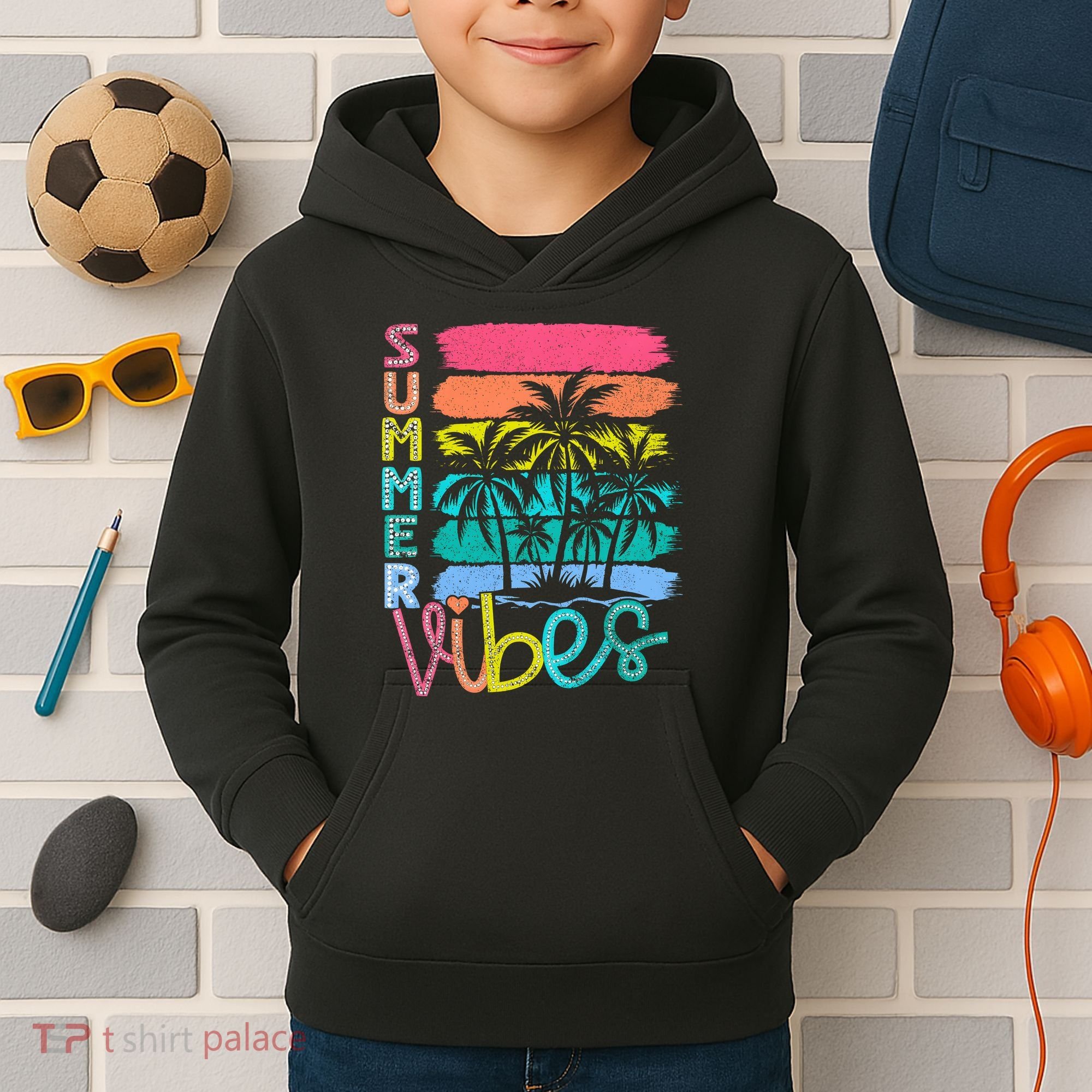 Summer Vibes Lake Days Hello Summer Kids Hoodie