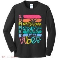 Summer Vibes Lake Days Hello Summer Kids Long Sleeve Shirt thumb 0