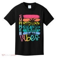 Summer Vibes Lake Days Hello Summer Kids T-Shirt thumb 0