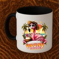 Summer Vacay Loading Hello Summer Cute Flamingo Family Trip Gift Coffee Mug thumb 2