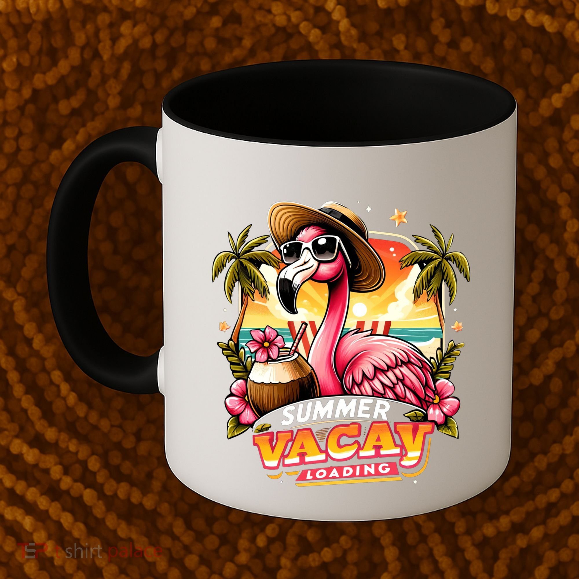 Summer Vacay Loading Hello Summer Cute Flamingo Family Trip Gift Coffee Mug