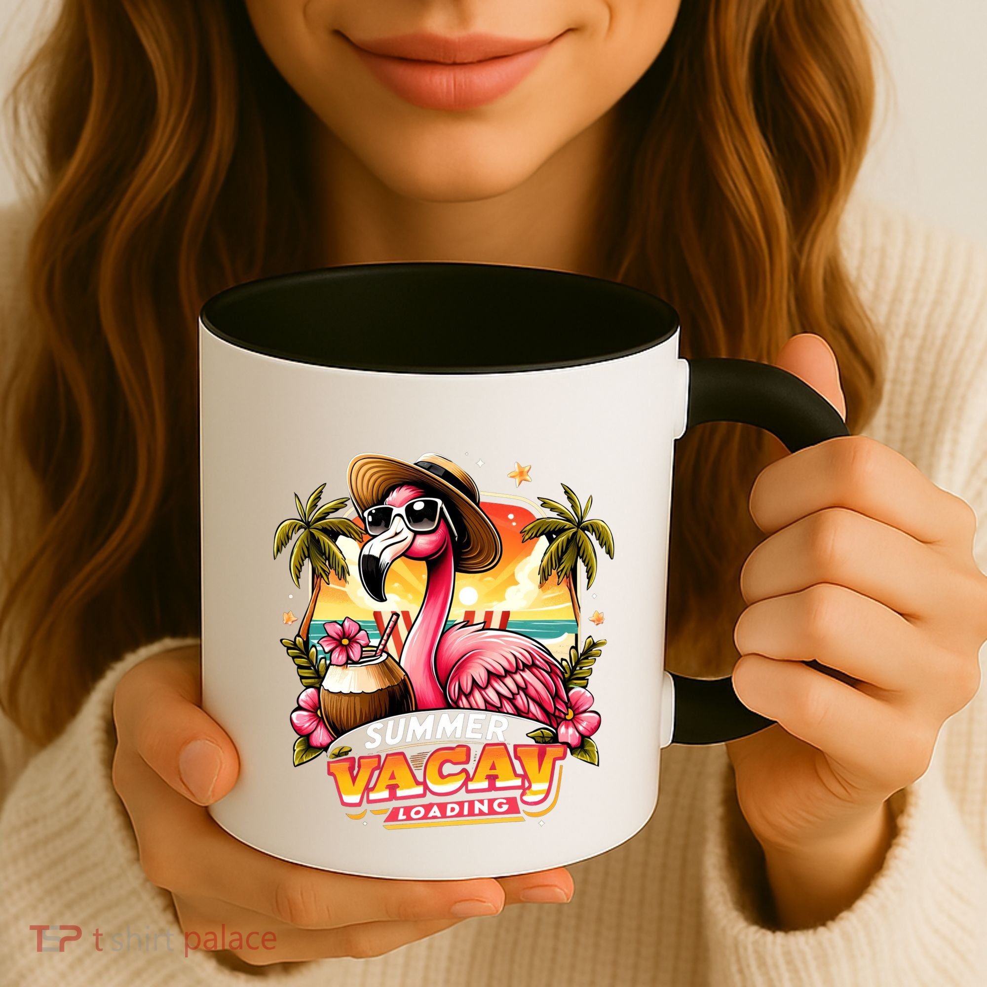 Summer Vacay Loading Hello Summer Cute Flamingo Family Trip Gift Coffee Mug