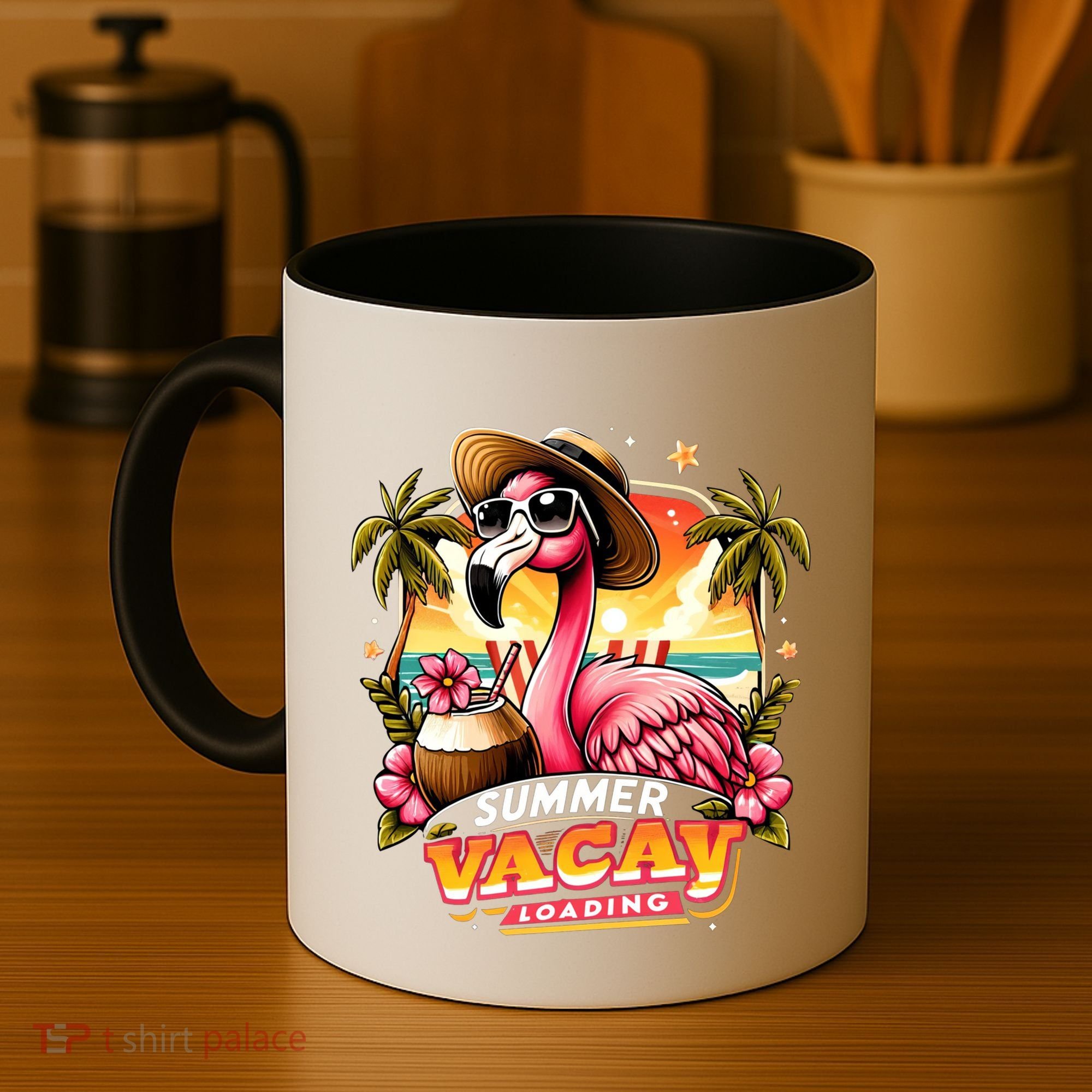 Summer Vacay Loading Hello Summer Cute Flamingo Family Trip Gift Coffee Mug