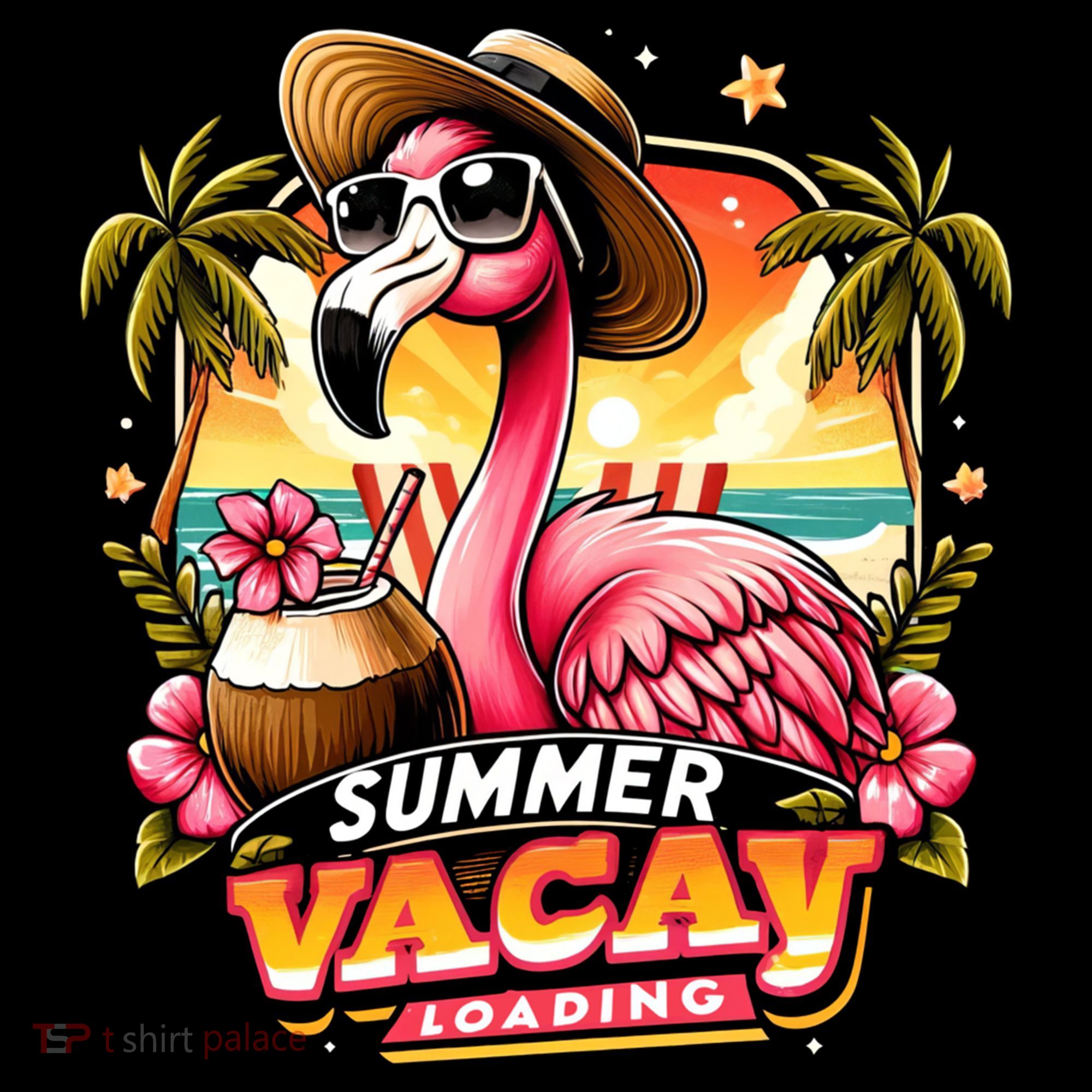 Summer Vacay Loading Hello Summer Cute Flamingo Family Trip Gift Coffee Mug