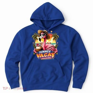 Summer Vacay Loading Hello Summer Cute Flamingo Family Trip Gift Hoodie