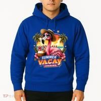Summer Vacay Loading Hello Summer Cute Flamingo Family Trip Gift Hoodie thumb 2