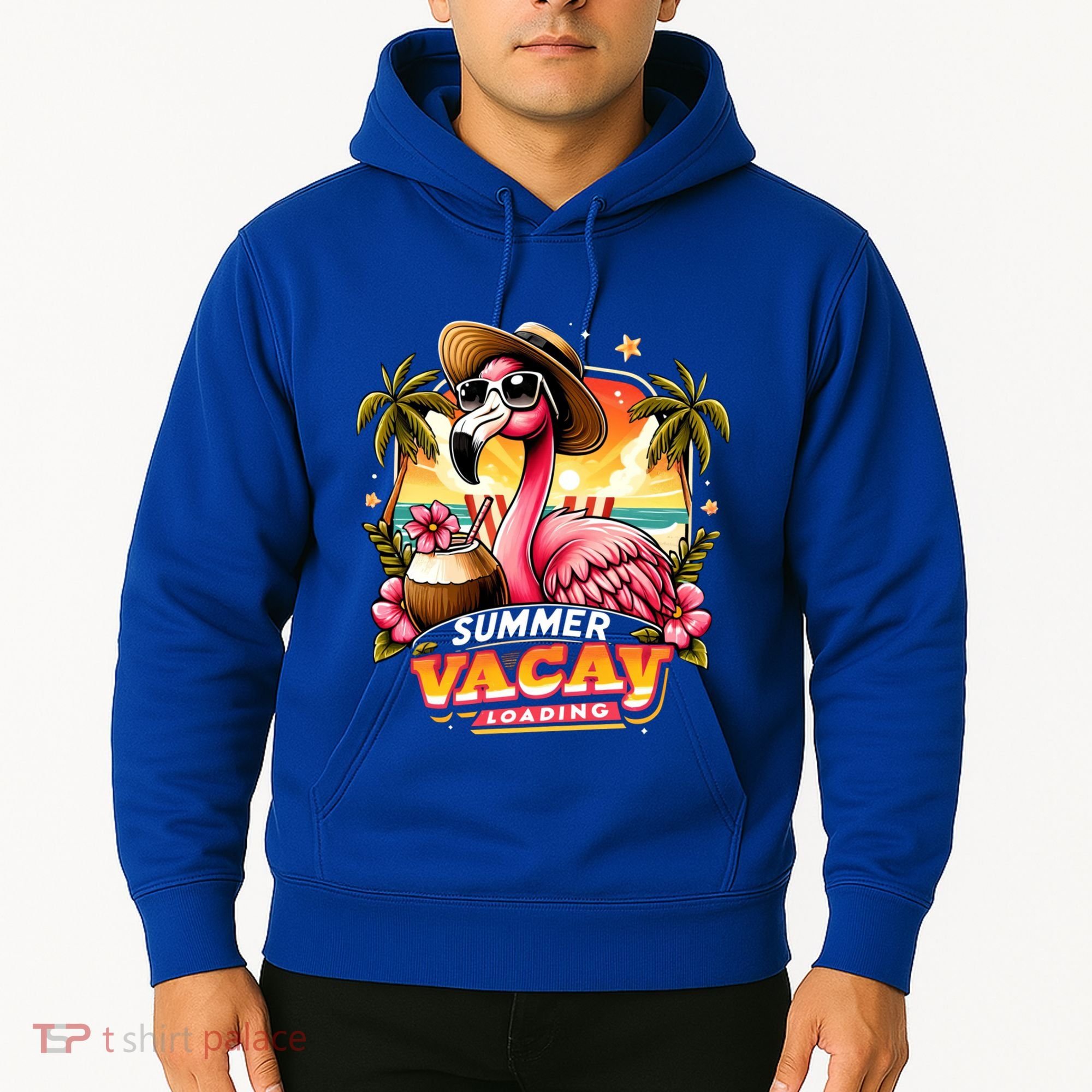 Summer Vacay Loading Hello Summer Cute Flamingo Family Trip Gift Hoodie