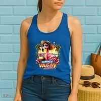Summer Vacay Loading Hello Summer Cute Flamingo Family Trip Gift Women's Tank Top thumb 2
