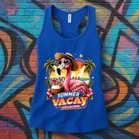 Summer Vacay Loading Hello Summer Cute Flamingo Family Trip Gift Women's Tank Top thumb 3