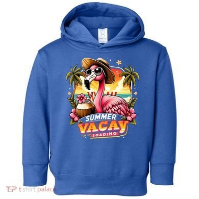 Summer Vacay Loading Hello Summer Cute Flamingo Family Trip Gift Toddler Hoodie