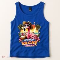 Summer Vacay Loading Hello Summer Cute Flamingo Family Trip Gift Tank Top thumb 2