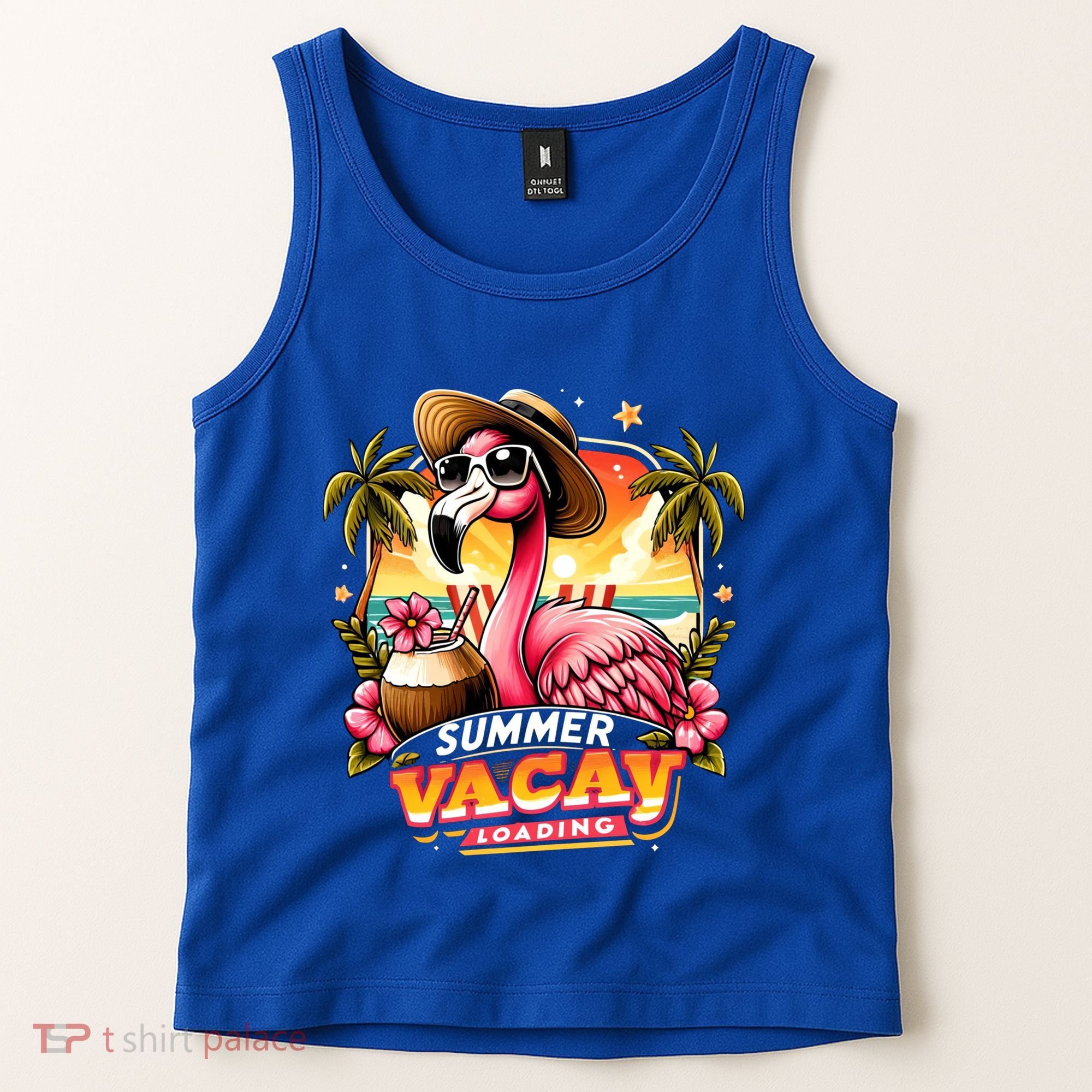 Summer Vacay Loading Hello Summer Cute Flamingo Family Trip Gift Tank Top