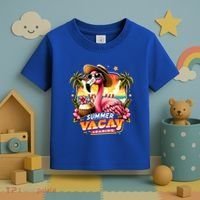 Summer Vacay Loading Hello Summer Cute Flamingo Family Trip Gift Toddler T-Shirt thumb 3