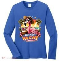 Summer Vacay Loading Hello Summer Cute Flamingo Family Trip Gift Women's Long Sleeve Shirt thumb 0