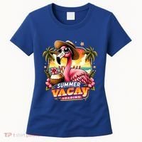 Summer Vacay Loading Hello Summer Cute Flamingo Family Trip Gift Women's T-Shirt thumb 0
