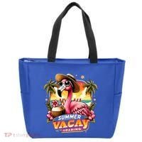 Summer Vacay Loading Hello Summer Cute Flamingo Family Trip Gift Tote Bag thumb 0
