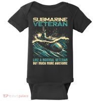 Submarine Veteran Like Normal Veteran But Much More Awesome Baby Bodysuit thumb 0