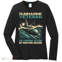 Submarine Veteran Like Normal Veteran But Much More Awesome Women's Long Sleeve Shirt thumb 0