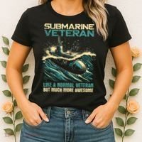 Submarine Veteran Like Normal Veteran But Much More Awesome Women's T-Shirt thumb 2