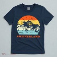Switzerland Vintage Mountains Swiss Souvenir Gift T-Shirt thumb 5