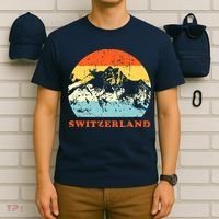 Switzerland Vintage Mountains Swiss Souvenir Gift T-Shirt thumb 6