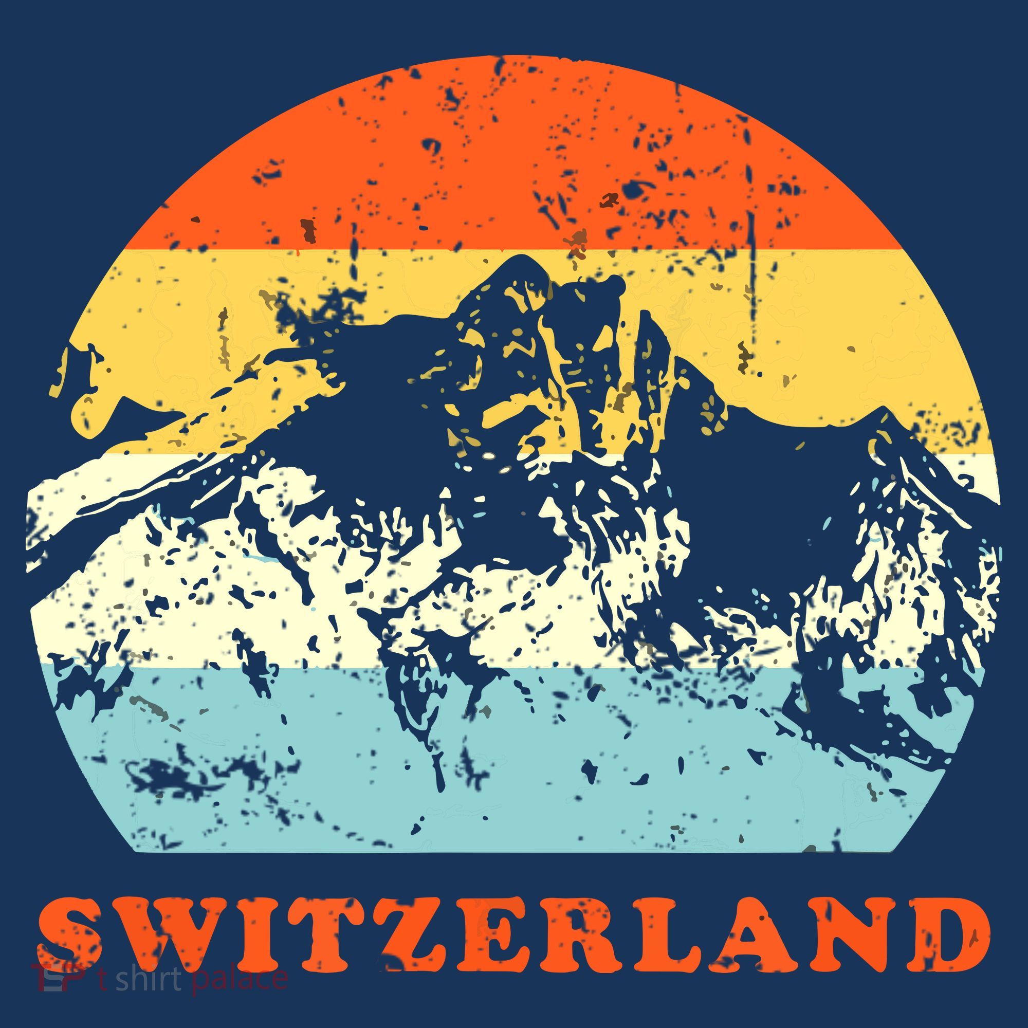 Switzerland Vintage Mountains Swiss Souvenir Gift T-Shirt