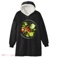 Saladkit Vegetable Motif Illustration Salad Kit Hooded Wearable Blanket thumb 0