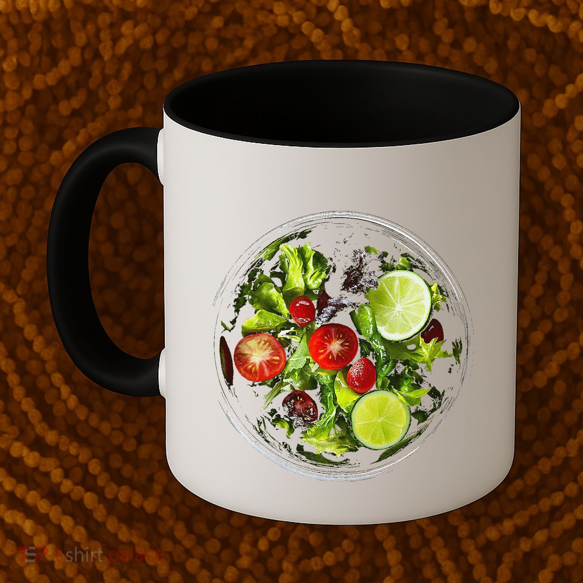 Saladkit Vegetable Motif Illustration Salad Kit Coffee Mug