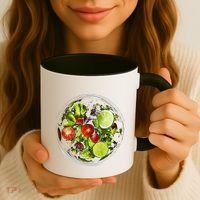 Saladkit Vegetable Motif Illustration Salad Kit Coffee Mug thumb 3