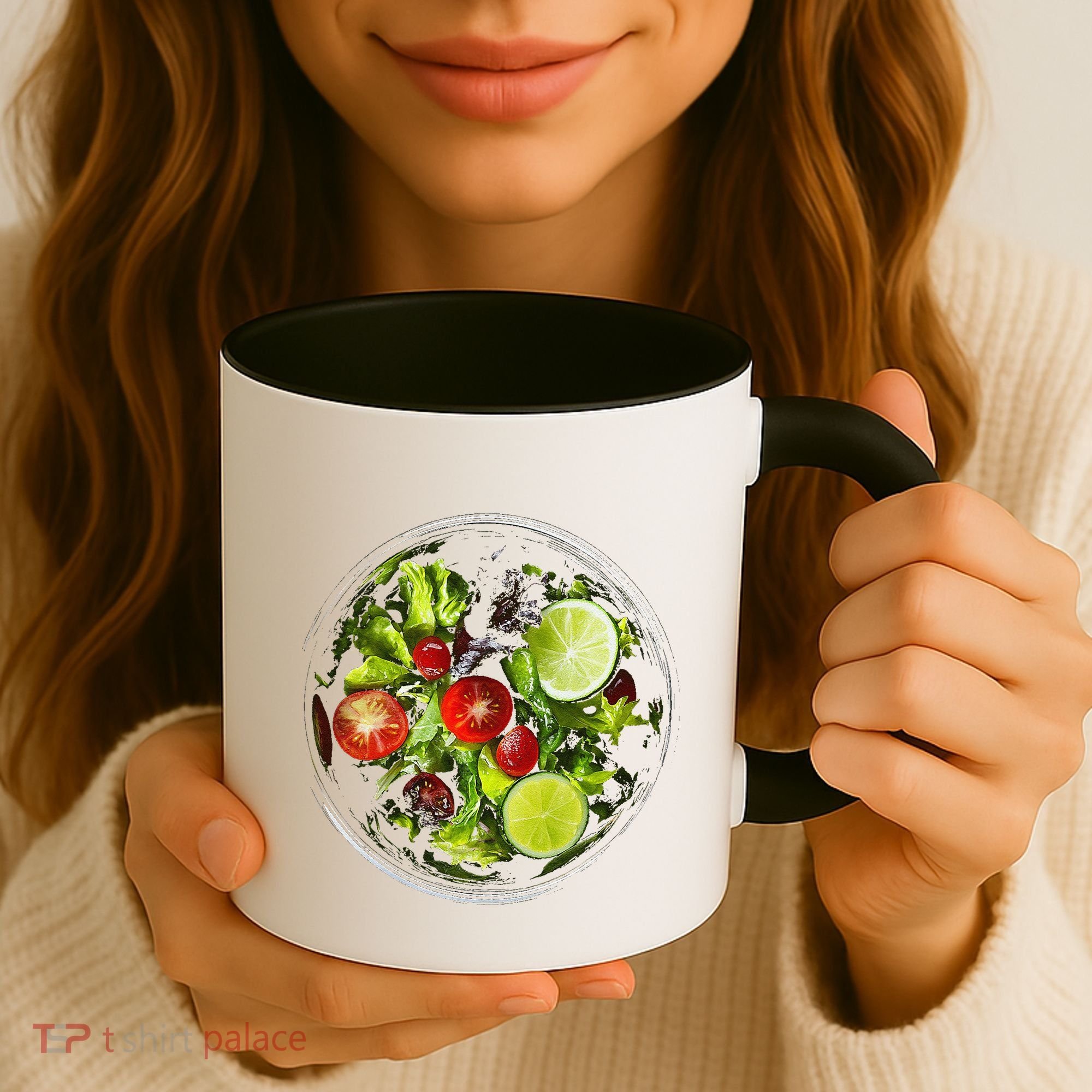 Saladkit Vegetable Motif Illustration Salad Kit Coffee Mug