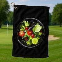 Saladkit Vegetable Motif Illustration Salad Kit Golf Towel thumb 1