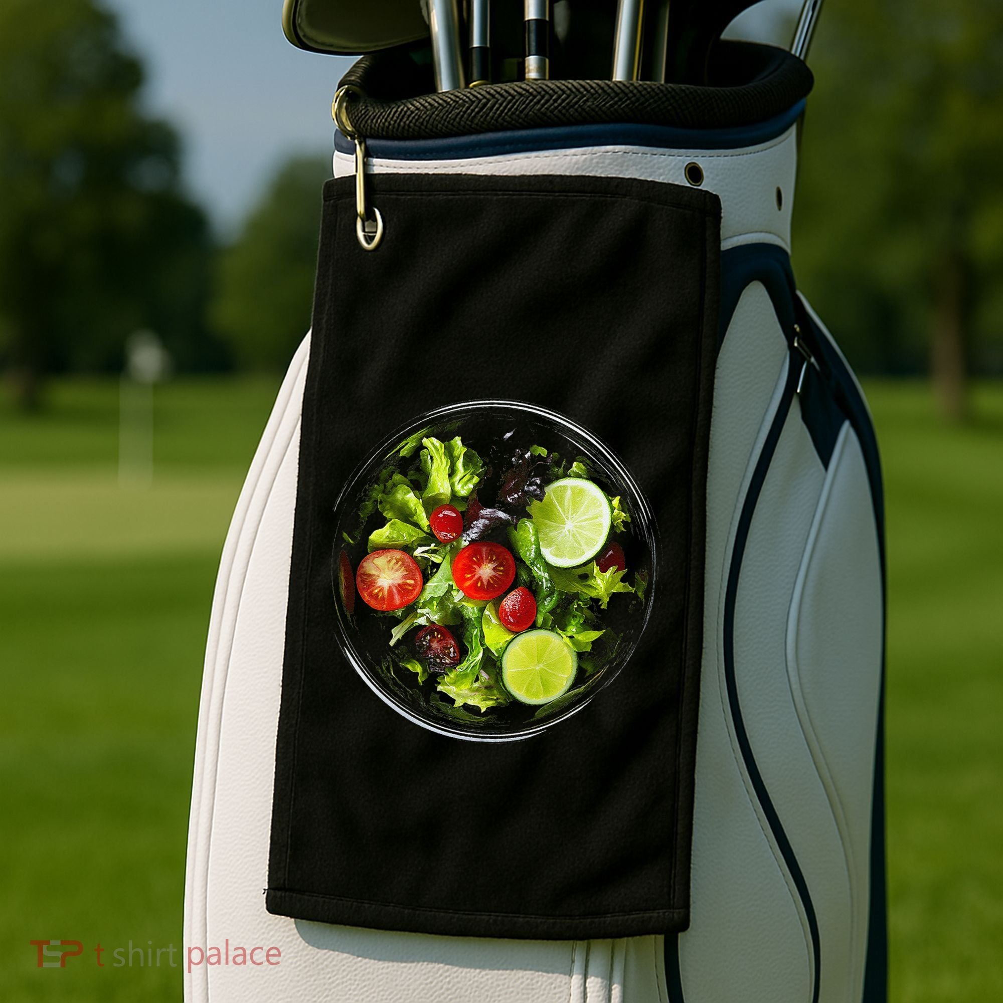 Saladkit Vegetable Motif Illustration Salad Kit Golf Towel
