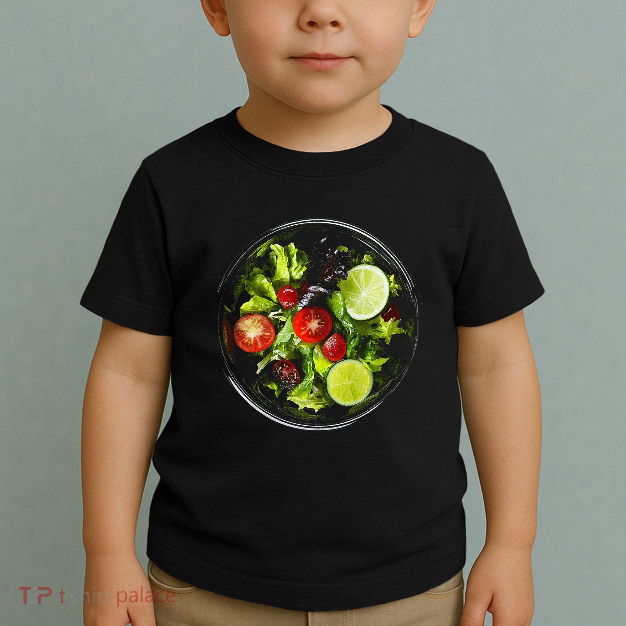 Saladkit Vegetable Motif Illustration Salad Kit Toddler T-Shirt