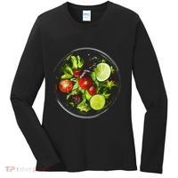Saladkit Vegetable Motif Illustration Salad Kit Women's Long Sleeve Shirt thumb 0