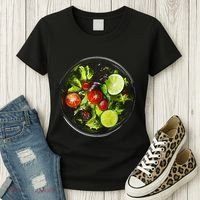 Saladkit Vegetable Motif Illustration Salad Kit Women's T-Shirt thumb 3