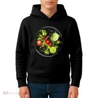 Saladkit Vegetable Motif Illustration Salad Kit Kids Hoodie thumb 4