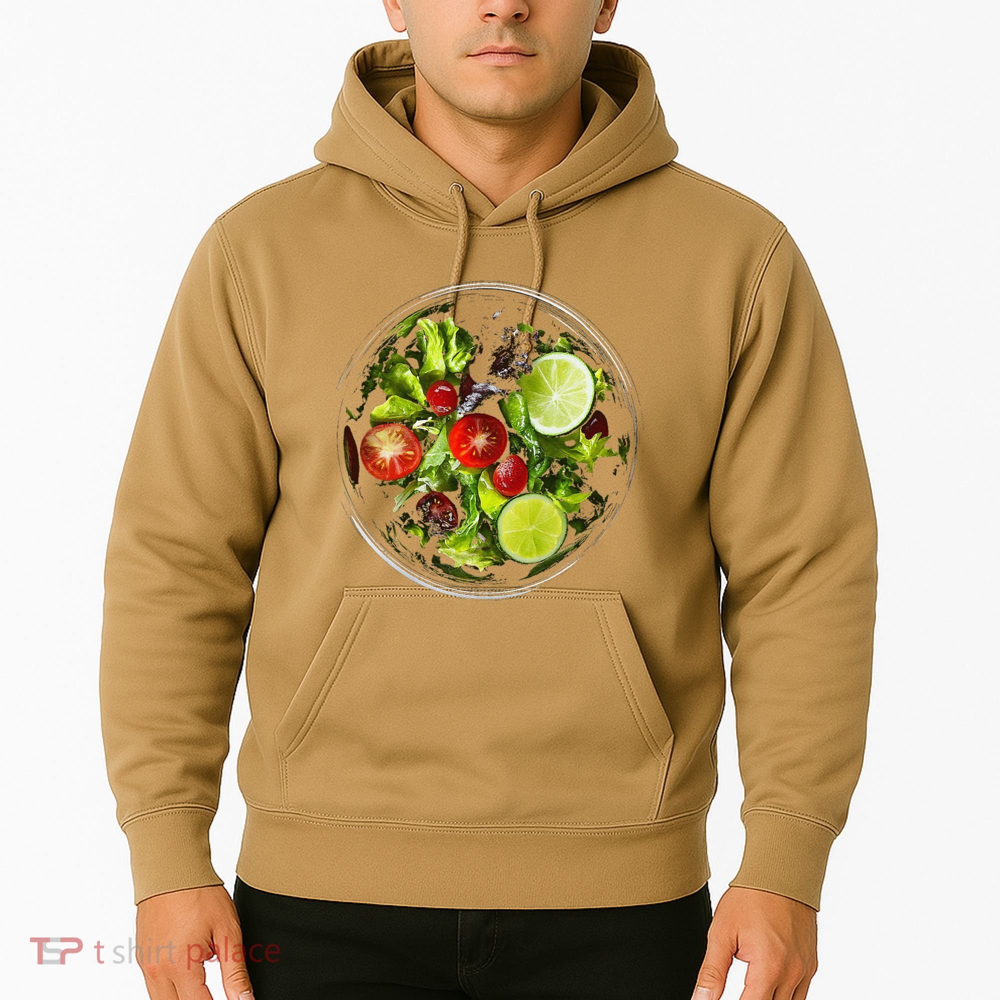 Saladkit Vegetable Motif Illustration Salad Kit Hoodie