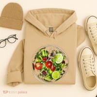 Saladkit Vegetable Motif Illustration Salad Kit Hoodie thumb 4