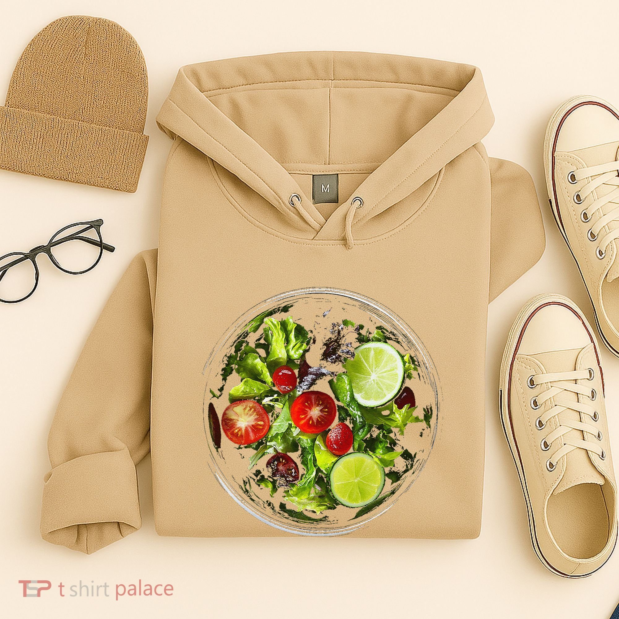 Saladkit Vegetable Motif Illustration Salad Kit Hoodie