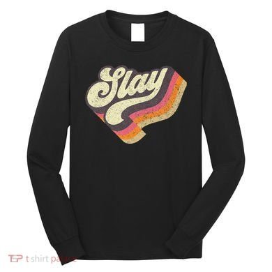 Slayinternet Viral Meme Dank Slang Vintage Style Retro Long Sleeve Shirt