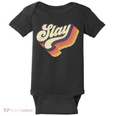 Slayinternet Viral Meme Dank Slang Vintage Style Retro Baby Bodysuit