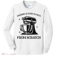 Sarcastic Vulgar Making A Fuck To Give Kids Long Sleeve Shirt thumb 0