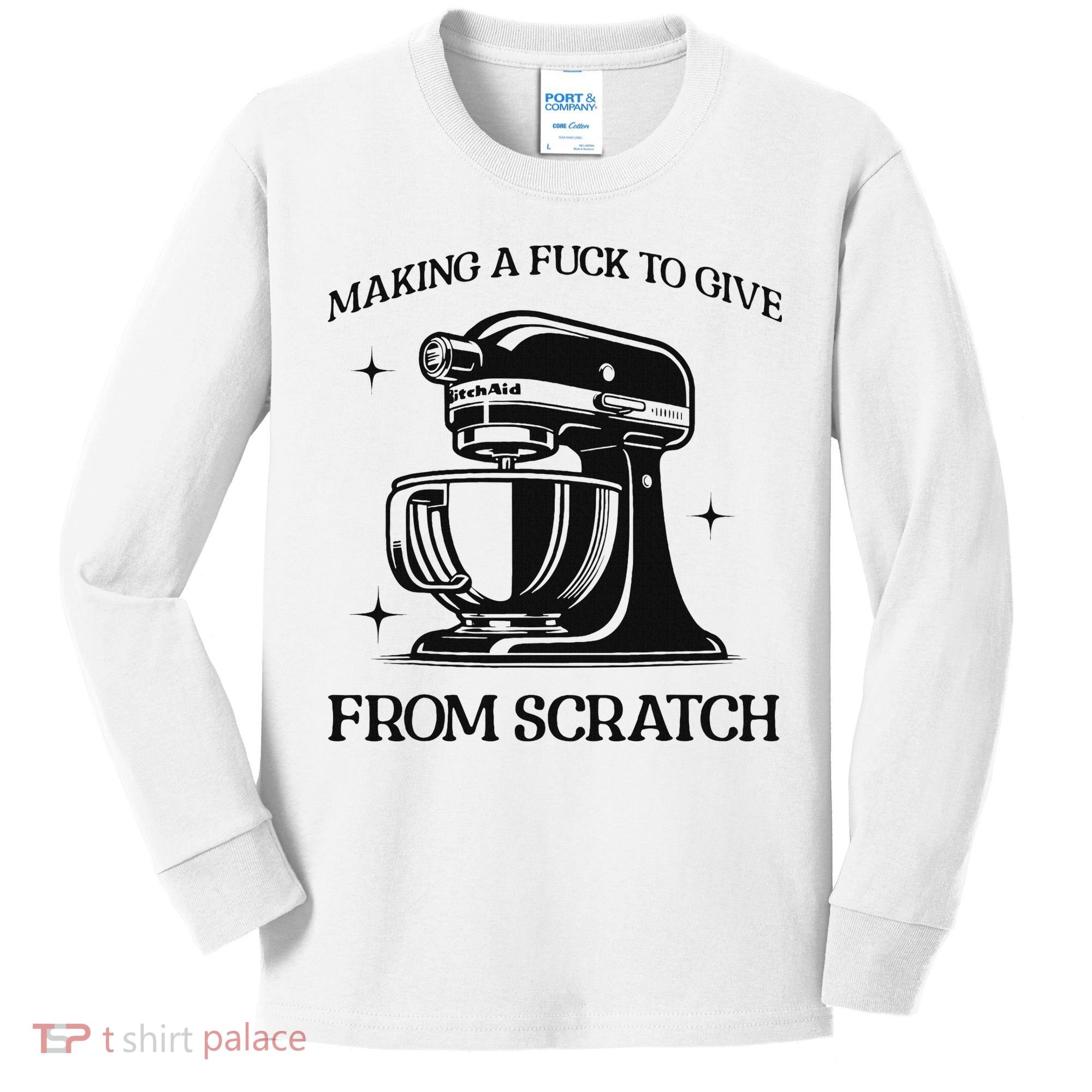 Sarcastic Vulgar Making A Fuck To Give Kids Long Sleeve Shirt