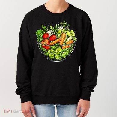 Saladkit Vegetable Motif Illustration Salad Kit Women's Sweatshirt