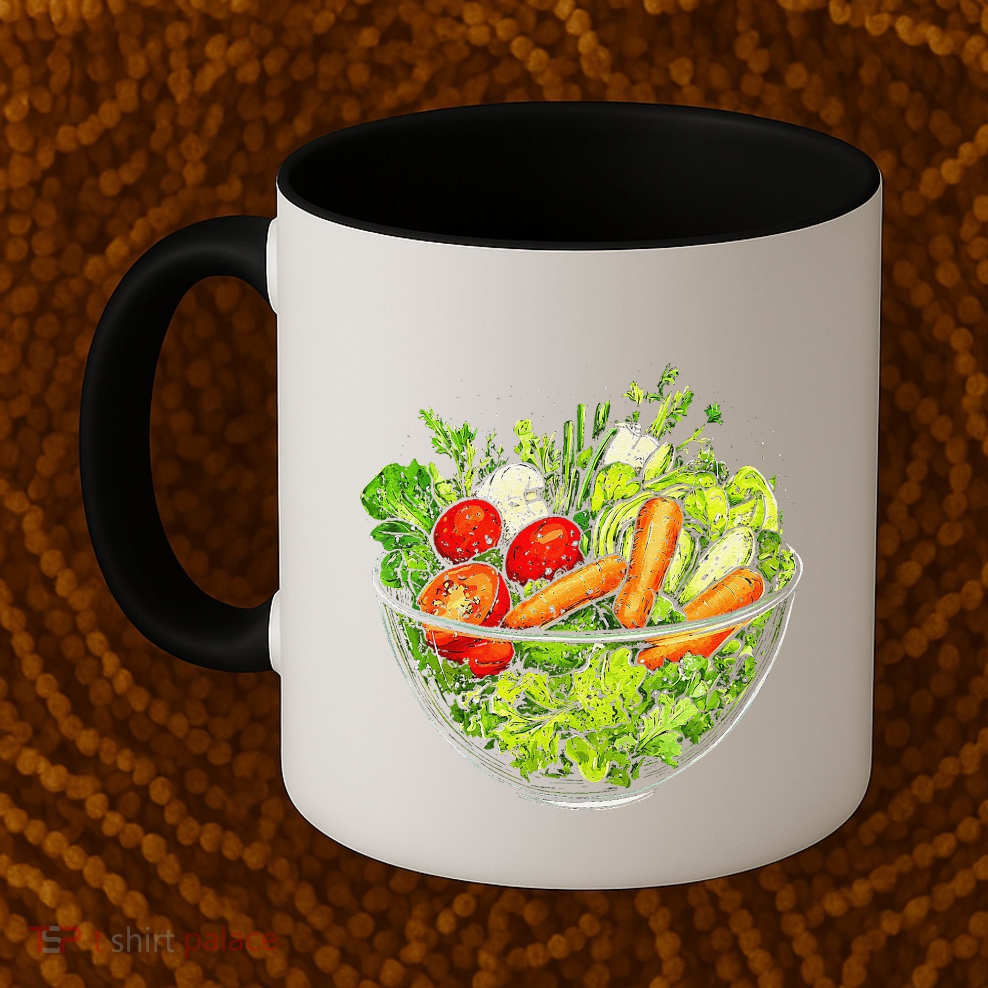 Saladkit Vegetable Motif Illustration Salad Kit Coffee Mug