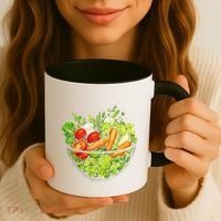 Saladkit Vegetable Motif Illustration Salad Kit Coffee Mug thumb 3
