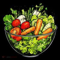 Saladkit Vegetable Motif Illustration Salad Kit Coffee Mug thumb 5