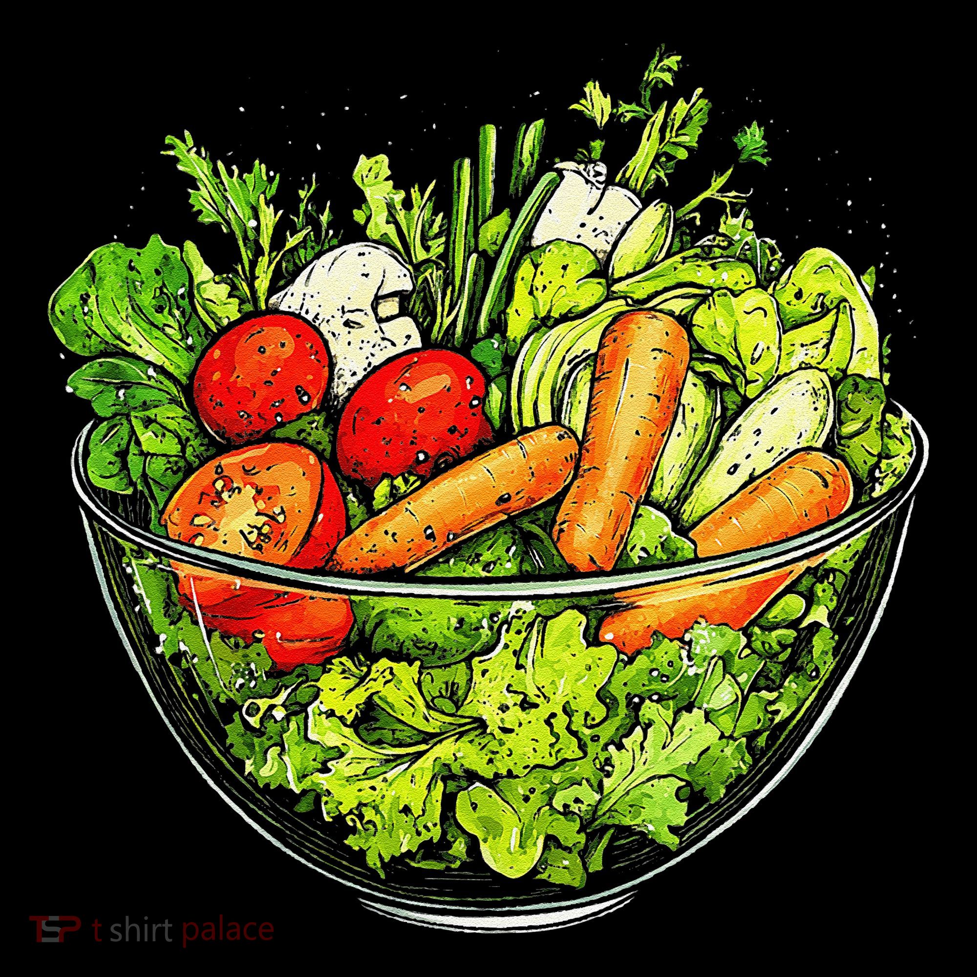 Saladkit Vegetable Motif Illustration Salad Kit Coffee Mug