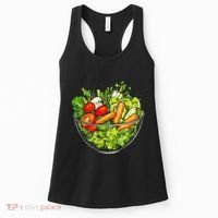Saladkit Vegetable Motif Illustration Salad Kit Women's Tank Top thumb 0